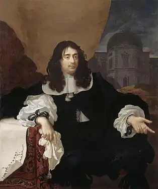 Possibly Pierre Rabon's 1660 reception piece, a portrait of Antoine de Ratabon (Château de Versailles)