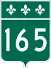 Route 165 marker