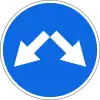 Detour on the right or left