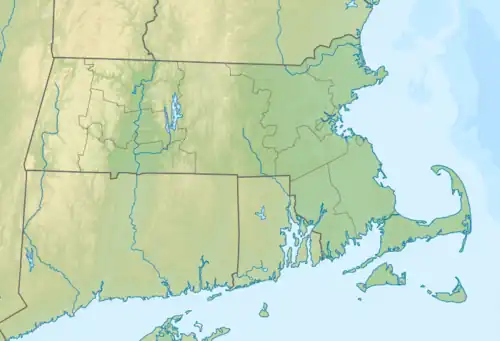 Map showing the location of Egg Rock