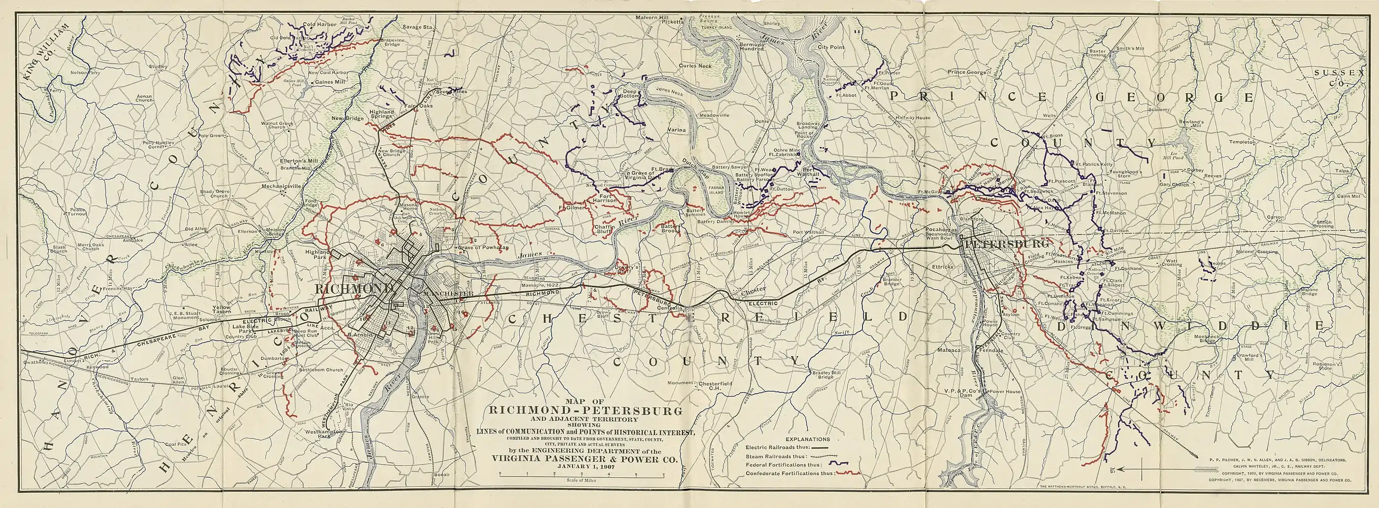 The Tidewater and Western is shown in Chesterfield County, Virginia in that shows the Tidewater and Western tracks across Chester to Bermuda Hundred.