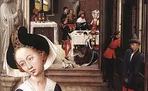 Detail of the figures behind Salome