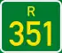 Regional route R351 shield