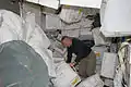 Hurley moves around supplies and equipment in Leonardo PMM.