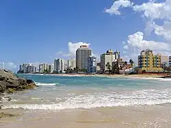 View from beach at hotel La Concha Resort
