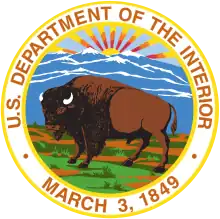 Seal of the United States Department of the Interior, where Schmidt worked as a member of the US Geological Survey for 20 years.