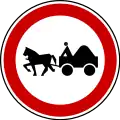 No animal-drawn vehicles
