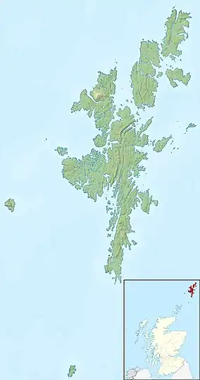 Oxna is located in Shetland