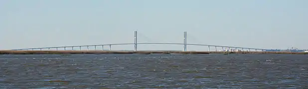 Sidney Lanier Bridge, seen from Jekyll Island