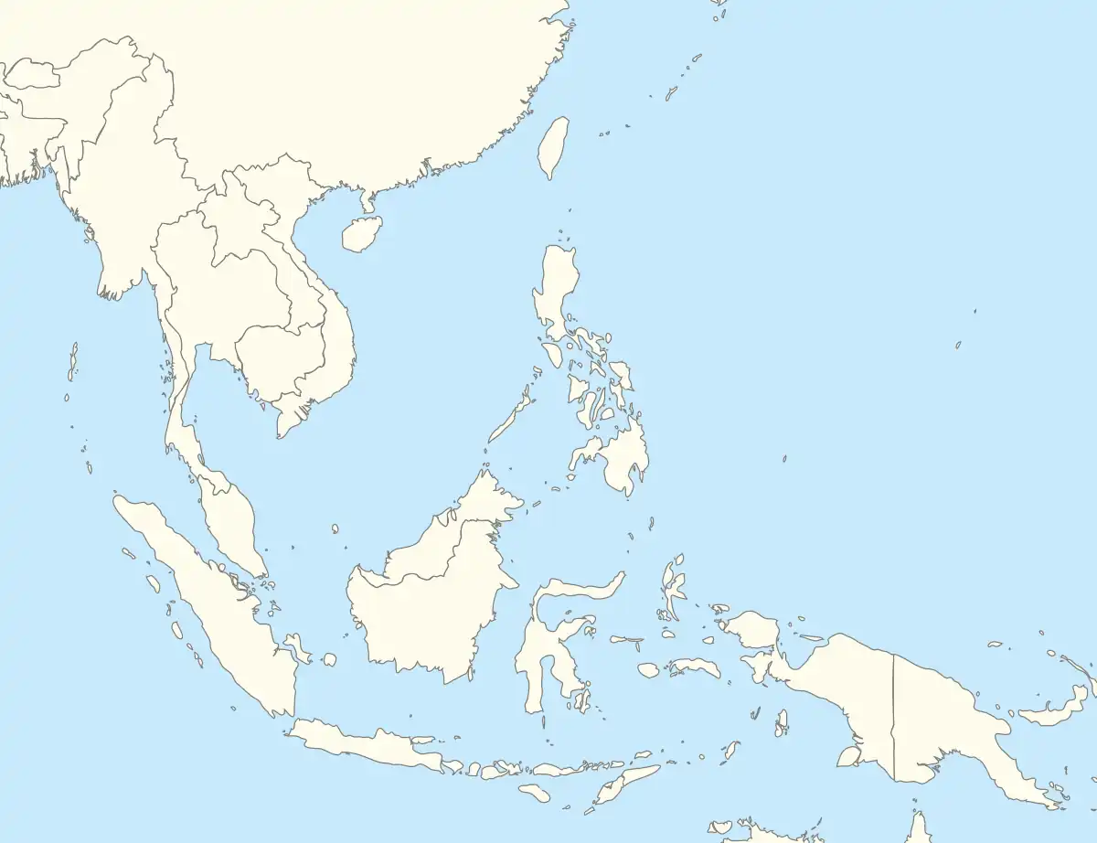 Approximate location where Palauan is spoken