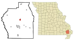 Location of Bloomfield, Missouri