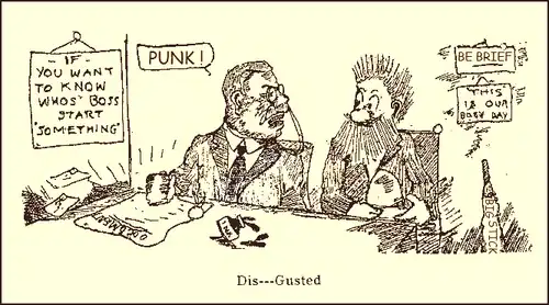 Image 6Cartoonist's rendering of Theodore Roosevelt's initial reaction to the Oklahoma Constitution.[needs context] (from History of Oklahoma)