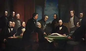 Group portrait of the Royal Commissioners of the Great Exhibition by Henry Wyndham Phillips