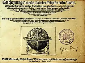 Title page of the 1617 edition Emanuel van Meteren's publication of Pretty's diaries in Dutch