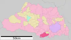 Location of Tokorozawa in Saitama Prefecture