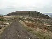 Looking towards the site, of the battle on the hill of Knock Mary