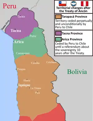Image 8Territorial changes after the war (from History of Peru)