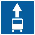 Lane for buses begins