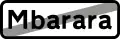 Place identification sign, exit