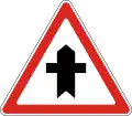 Intersection with a minor road