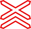 242b: Multitrack railway crossing