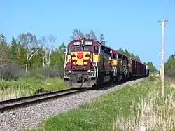 Wisconsin Central freight train in Michigan's Upper Peninsula