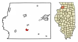 Location of Prophetstown in Whiteside County, Illinois