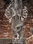 Wood carved roof decoration on the Chandeshwari Temple