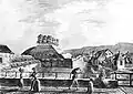 Katz bulwark shortly before it was rebuilt into the present botanical garden