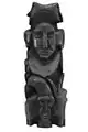 Sad Master, 1968, wood, height 100 cm, MNMA, Jagodina